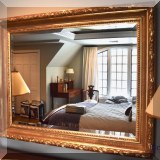 DM04. Gilt mirror with beveled glass. 39”h x 45”w 